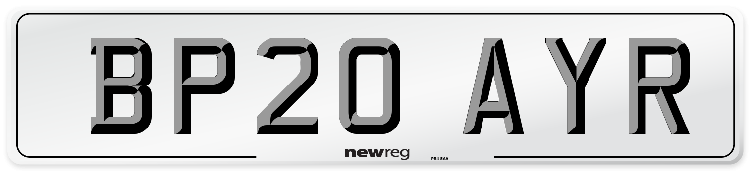 BP20 AYR Number Plate from New Reg